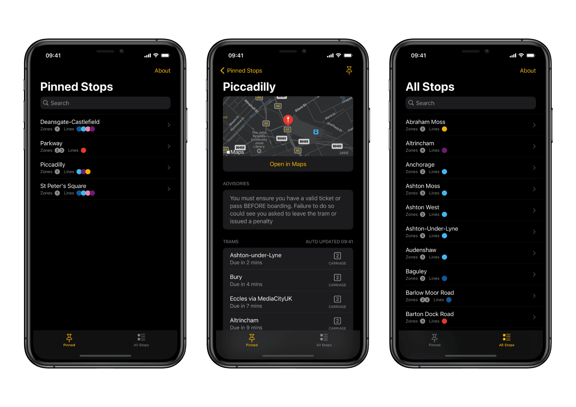 mobile app screenshots